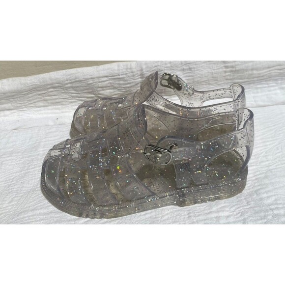 Baby GAP Clear Sparkle Jelly FSHMN Shoes Closed Toe Sandals -Girl’s -Size 10 T - Picture 5 of 9